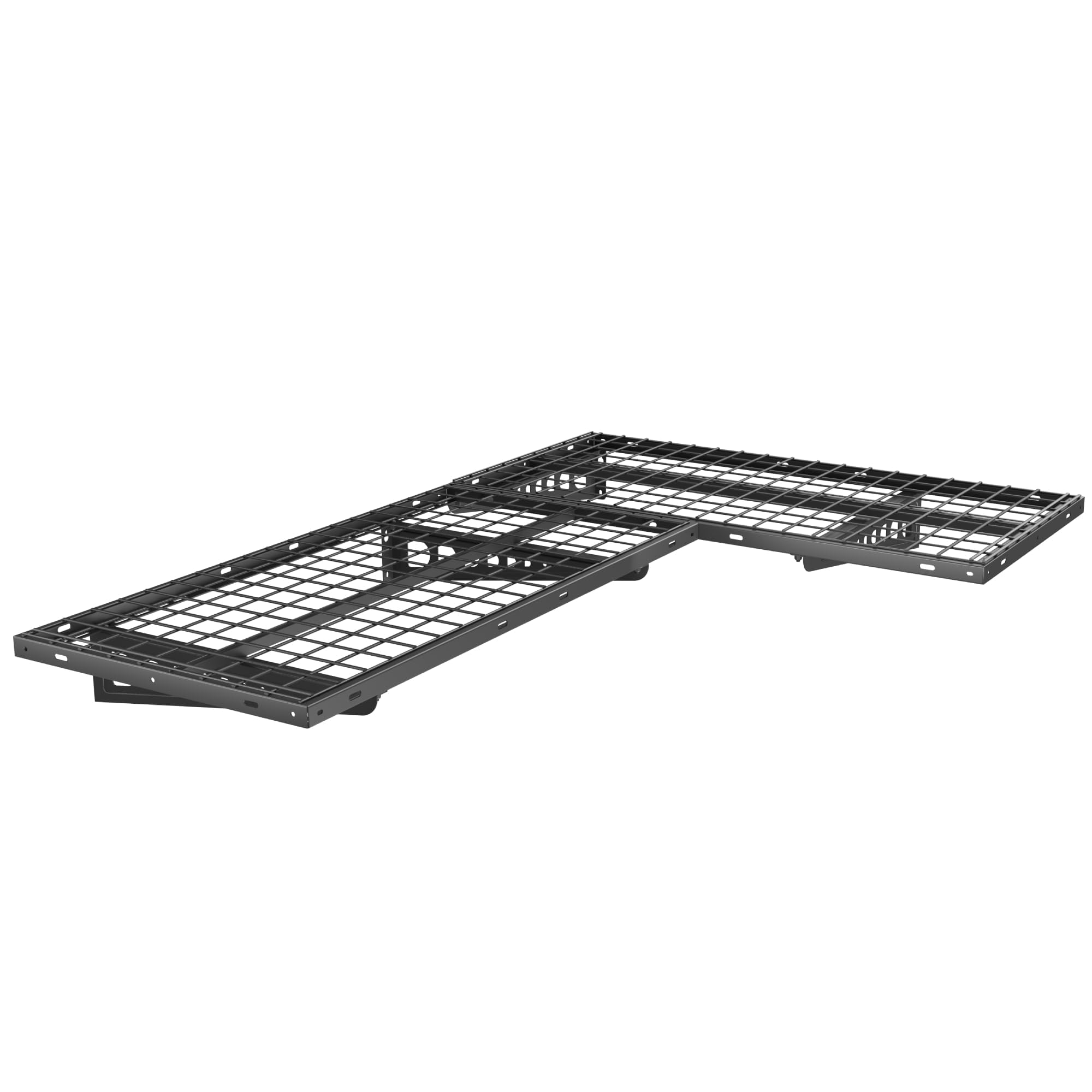 '-Pack 2x4ft Garage Wall Shelves 660lb Capacity - Black