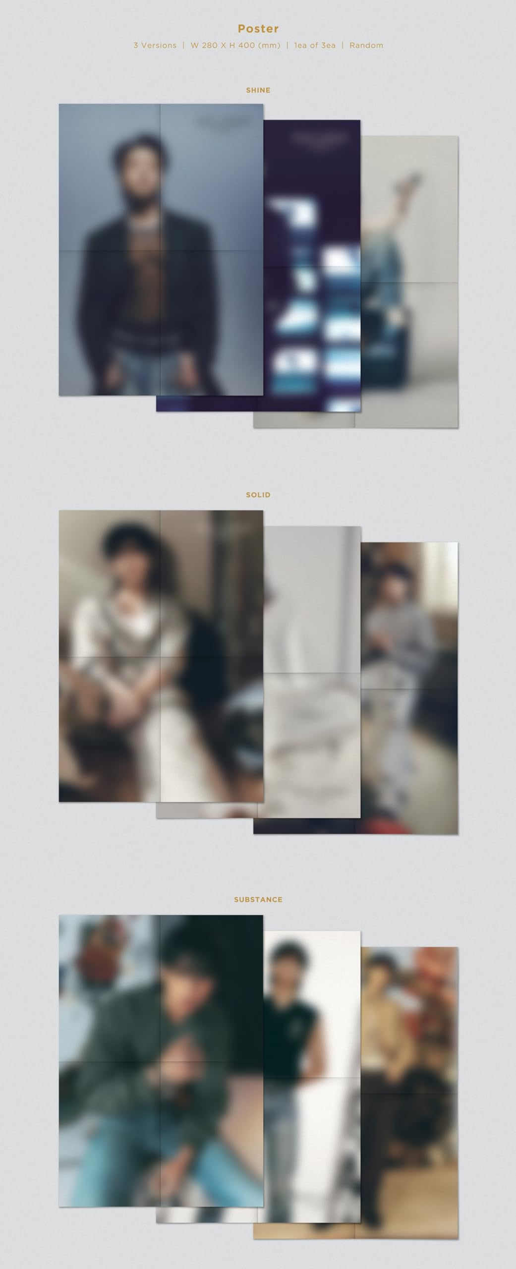Jungkook of BTS Golden Album Substance Blue Retail $40.00