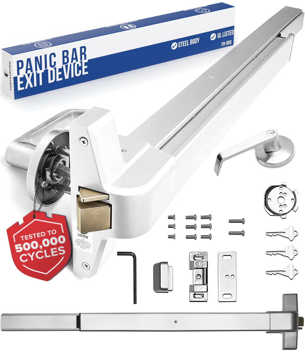 Commercial Panic Exit Push Bar Device 31 Silver UL Listed Grade 1 ADA Certified FS-950