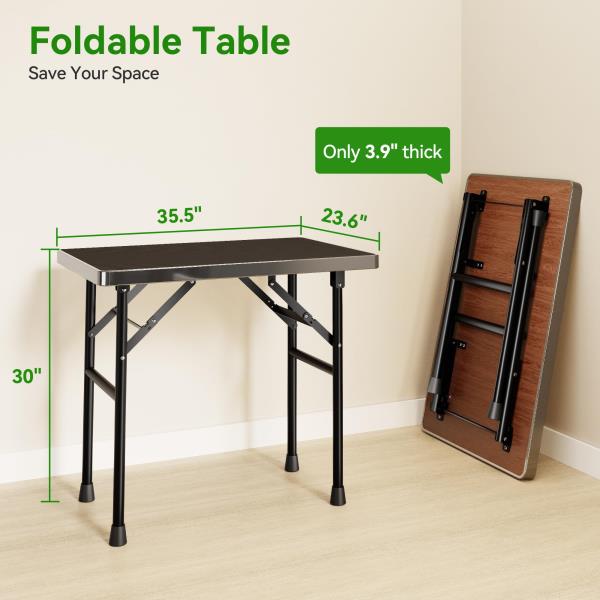 Foldable Pet Grooming Table 35.5 L x 23.6 W x 30 H with Adjustable 33.5 Arm and Tray