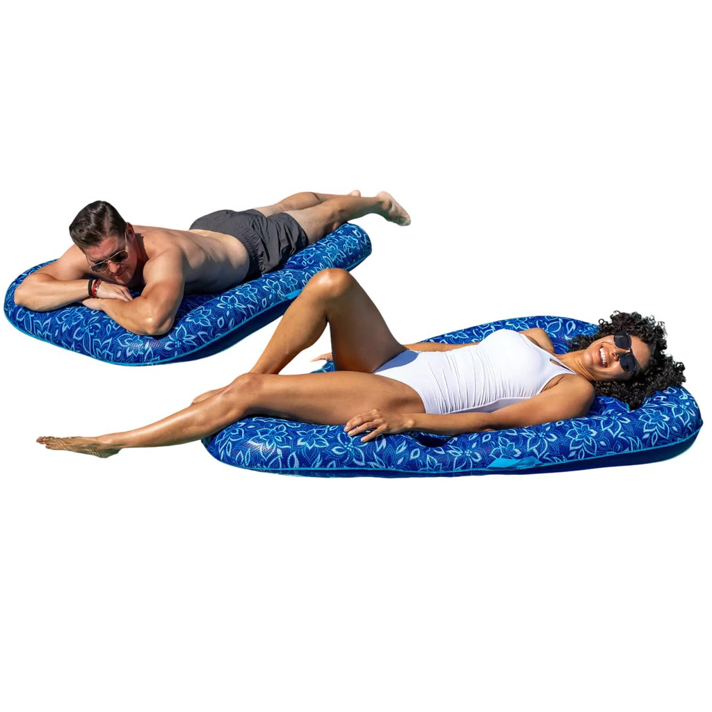 Aqua LEISURE Blue Pool Lounger 2-Pack