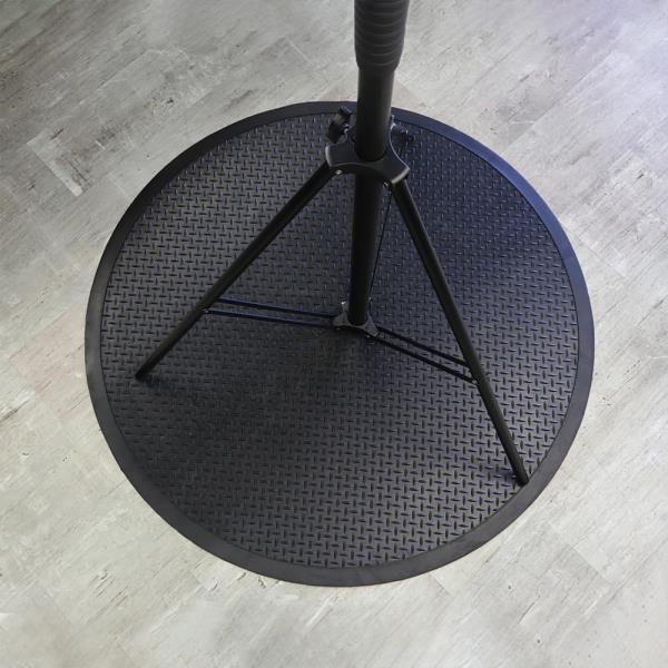 Circular Rubber Mat 48-Inch Diameter 9mm Thick Black