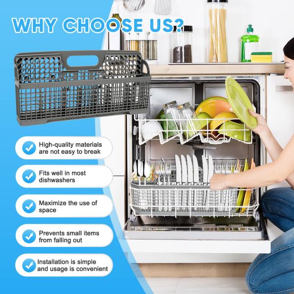 Universal Dishwasher Silverware Basket Replacement WP8562043 8531233