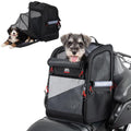 Expandable Motorcycle Pet Carrier Backpack for Small Dogs and Cats Under 17 lbs
