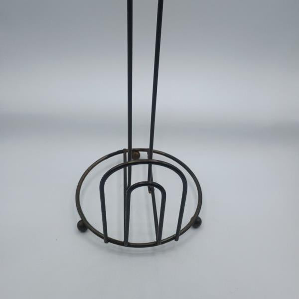 Vintage Metal Paper Towel Holder Stand BlackBronze