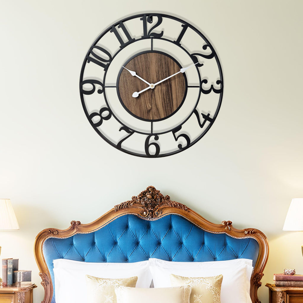 Open-Box New Tixmtry 20-Inch Silent Retro Metal - Wall Clock