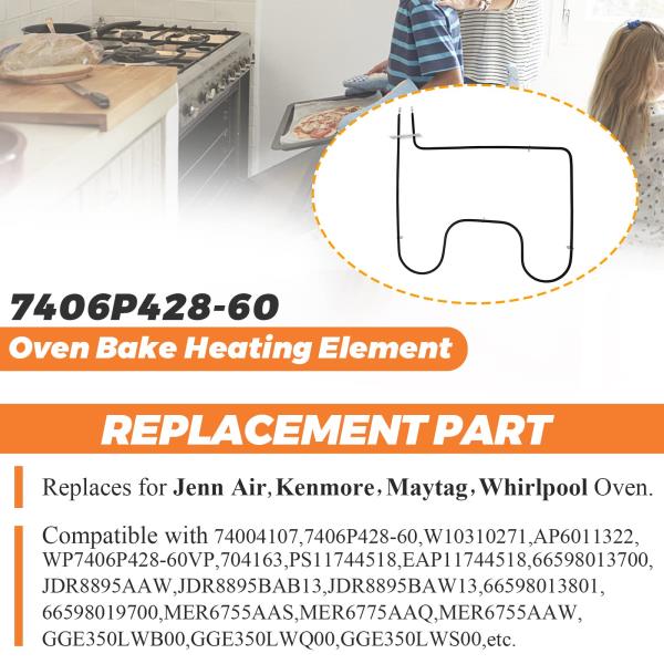 P428-60 W10310271 Oven Lower Bake Heating Element 18.9 x 19.2