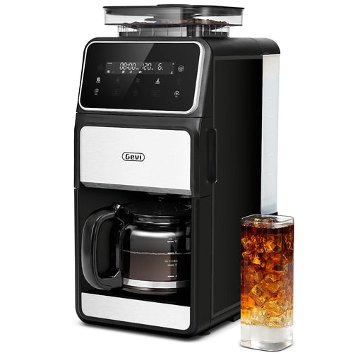 Black 10-Cup Grind  Brew Coffee Maker with 4 Flavor Options