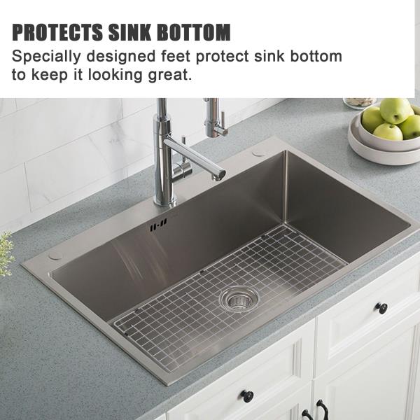 CTXBG2614 Sink Grid, Stainless Steel Bottom Grid 26-3/8" x 14-3/8" x 1-1/4" Single Sink Bowl Protector for Kitchen, Bathroom, Yard, Office, Basement, Garage Retail $45.00