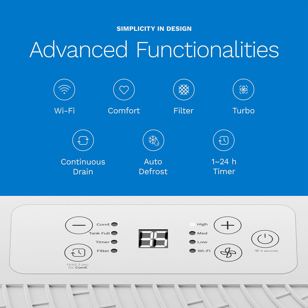 New hOmeLabs 25 Pint Dehumidifier 3500 Sq Ft Wi-Fi Quiet Energy Star. Retail $186.00
