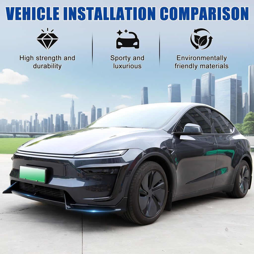 Tesla Model Y Bumper Lip Glossy Black ABS