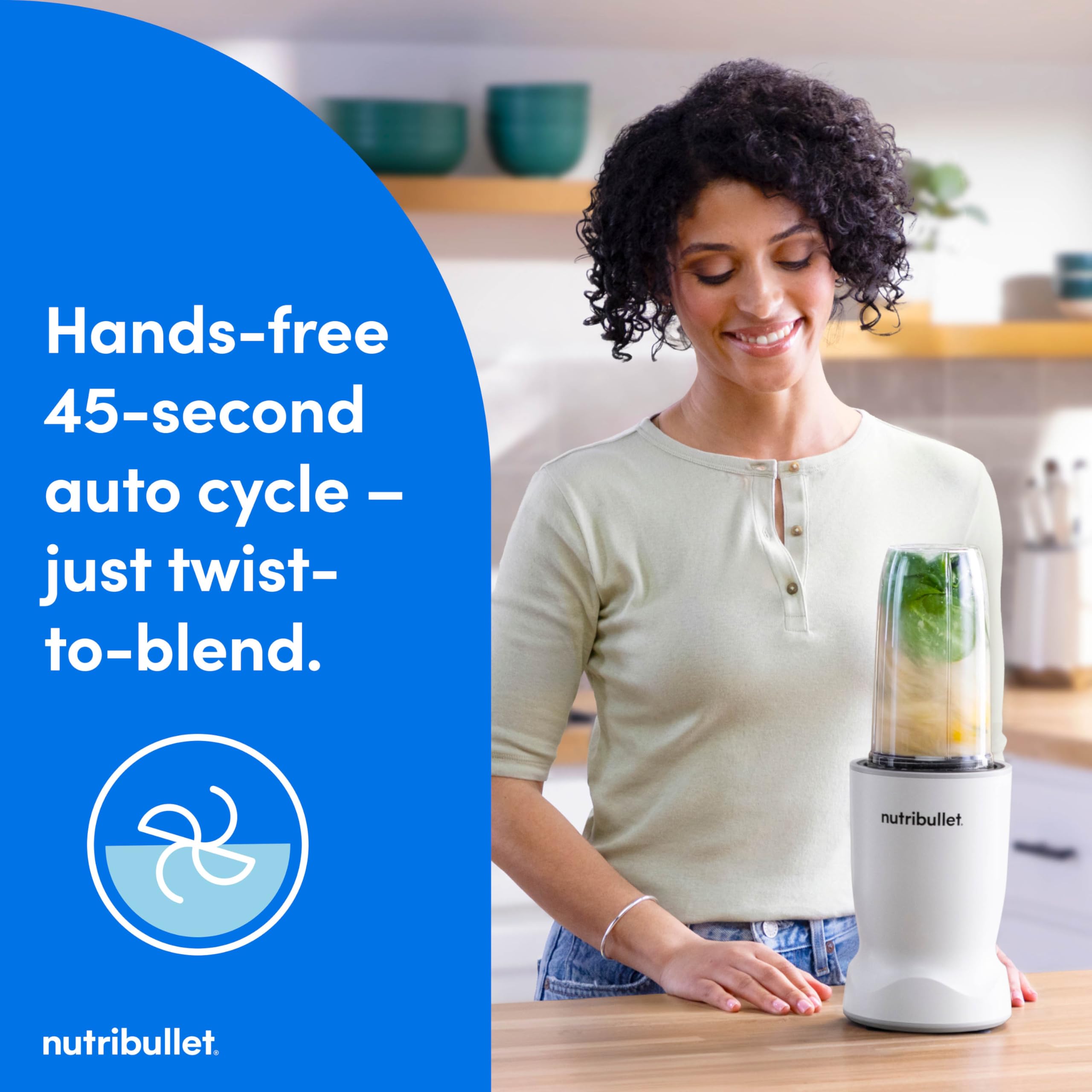NutriBullet NB50400AW Turbo 1000W Personal Size Blender Matte White