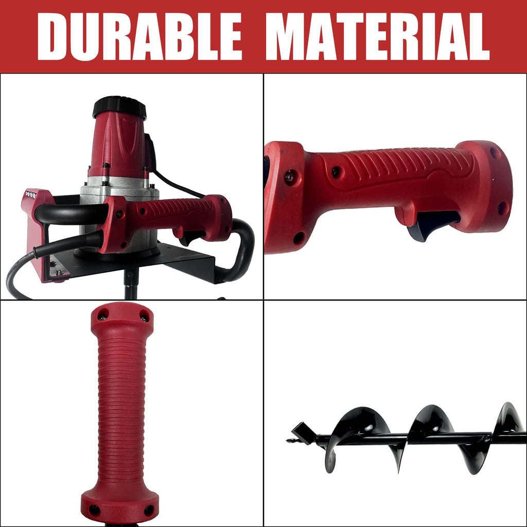 New HIGOSPRO 1500W Electric Post-Hole Digger with 6  4 Auger Bits Retail $205.00