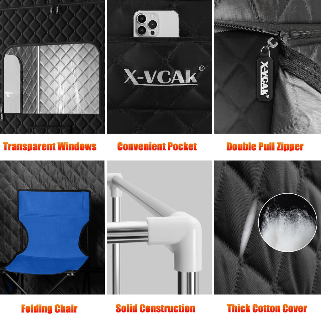 Portable XL Steam Sauna Tent 2 Person 71x49x36