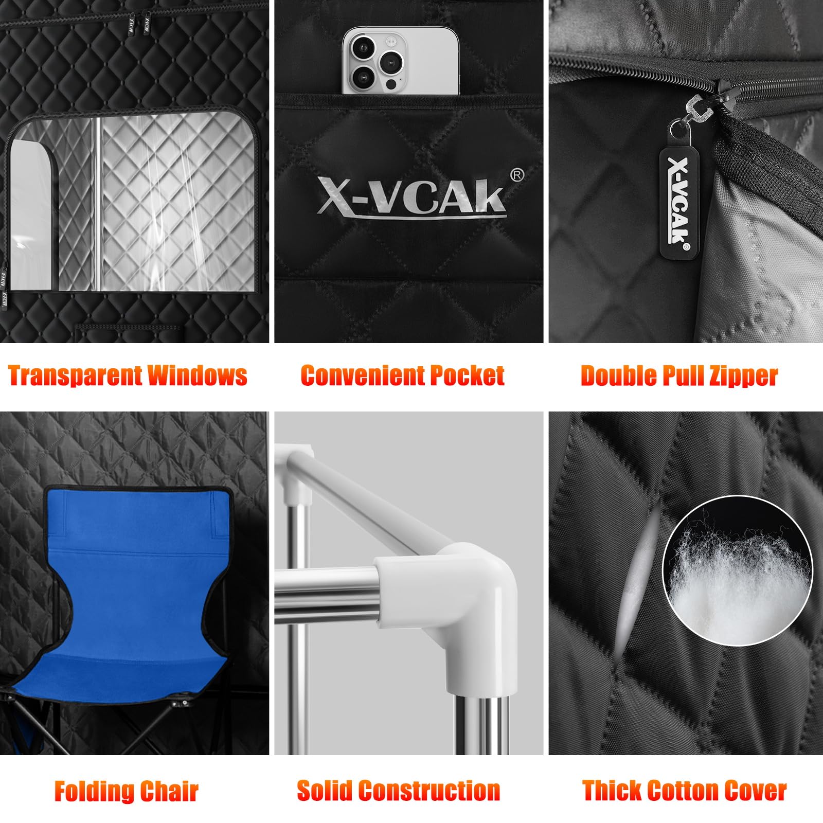 Portable XL Steam Sauna Tent 2 Person 71x49x36