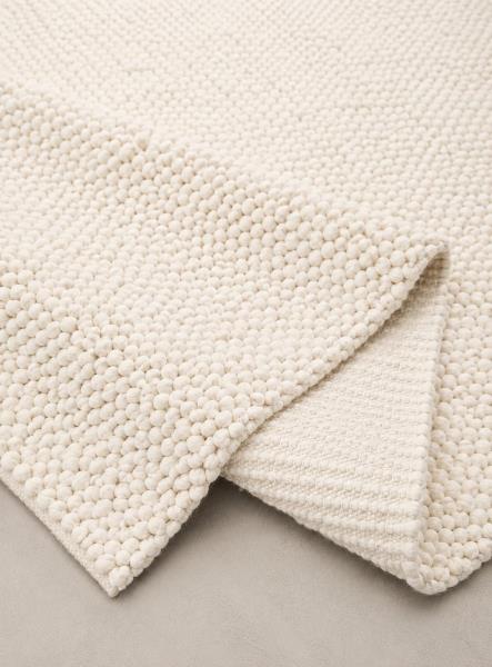 Scandilivin Homes 100% Wool Hand Woven Knit Popcorn Rug (6'x9' - Ivory) Retail $234.00