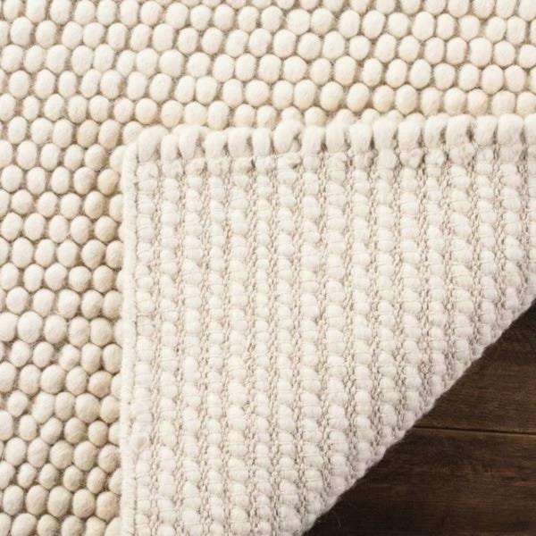 Scandilivin Homes 100% Wool Hand Woven Knit Popcorn Rug (6'x9' - Ivory) Retail $234.00