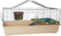 Amazon Basics Top Access Small Animal Habitat for Rabbit, Guinea Pig, Ferret & Chinchilla with Accessories, Jumbo, 48.6"L x 26.6"W x 20.6"H, Multicolor