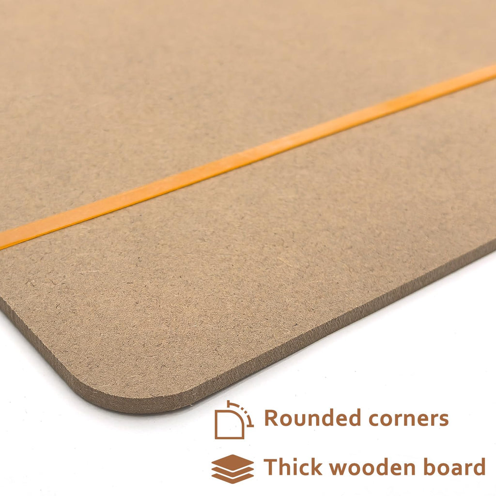 x 26 Wooden Drawing Board with Handle 2 Clips  Elastic Bands Original Wood Color