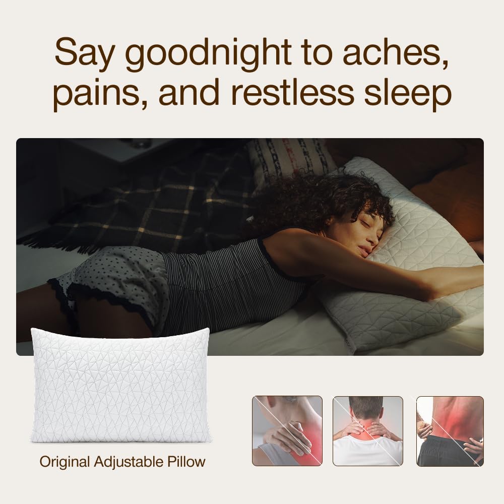 Coop Home Goods Adjustable King Bed Pillow White 4.5 lbs
