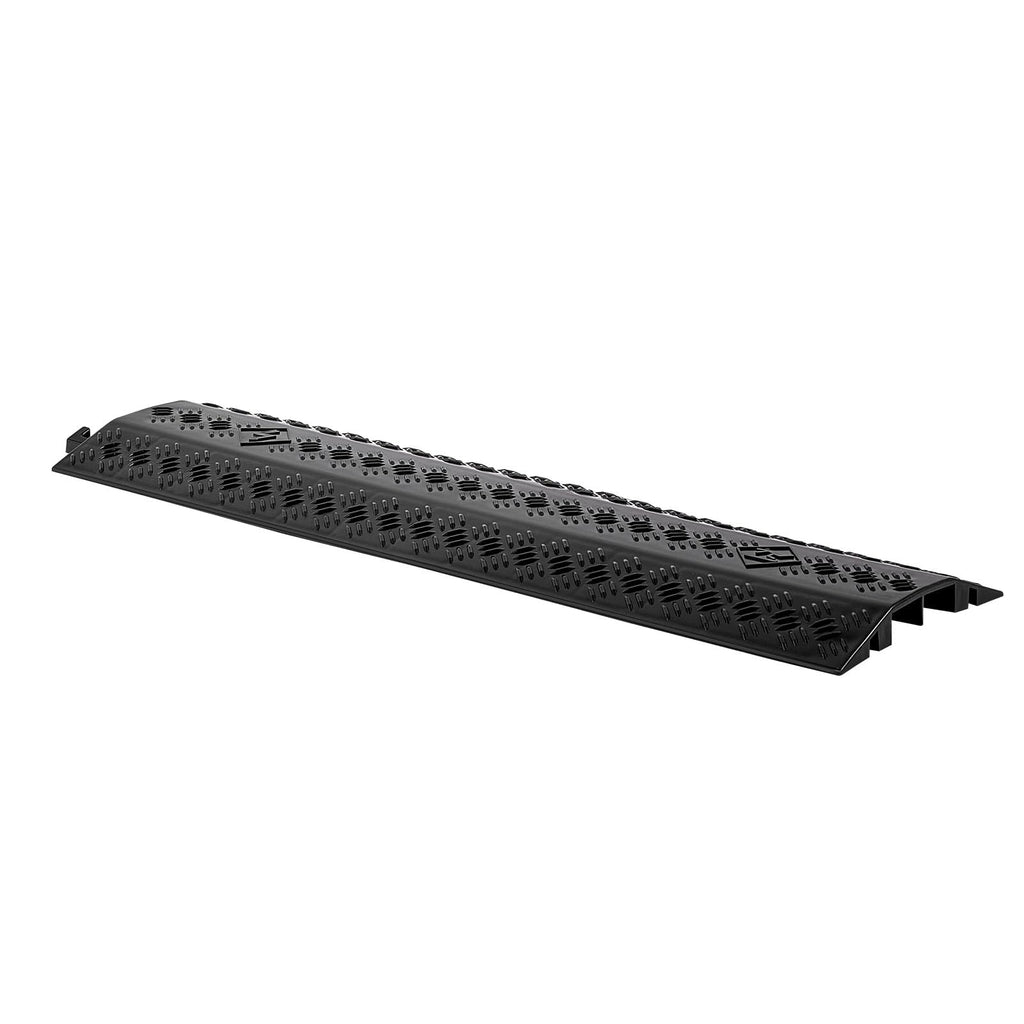 Black 2-Channel Cable Protector Ramp 38.3 Inches 17500 lbs Load Capacity