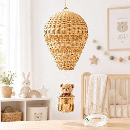Alipis Natural Rattan Woven Hot Air Balloon Decor Delicate Kids Room Rattan Craft Retail $59.00