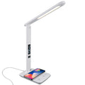 LUX LED Bright Light Therapy Sun Lamp with Alarm Clock Wireless Charging USB Port White Retail $39.00