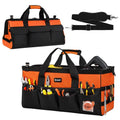 Extra Large 20 Heavy Duty Tool Bag Organizer with 16 Pockets Orange