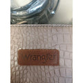 Wrangler Faux Crocodile Embossed Tote Bag with Shoulder Strap BeigeTaupe