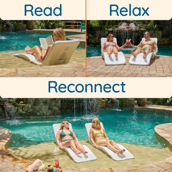 Resort at Home in-Pool Lounger Weighted Lounge Chair for Pool Shelf Retail $249.00