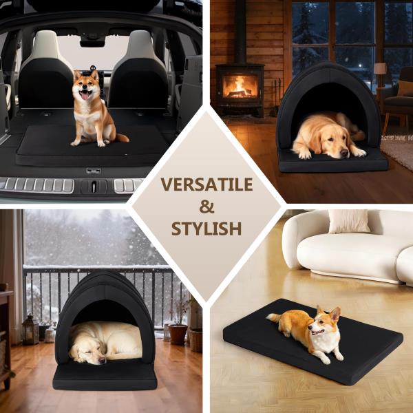 Orthopedic Dog House Indoor Dog Bed House for Large Medium Small Dogs