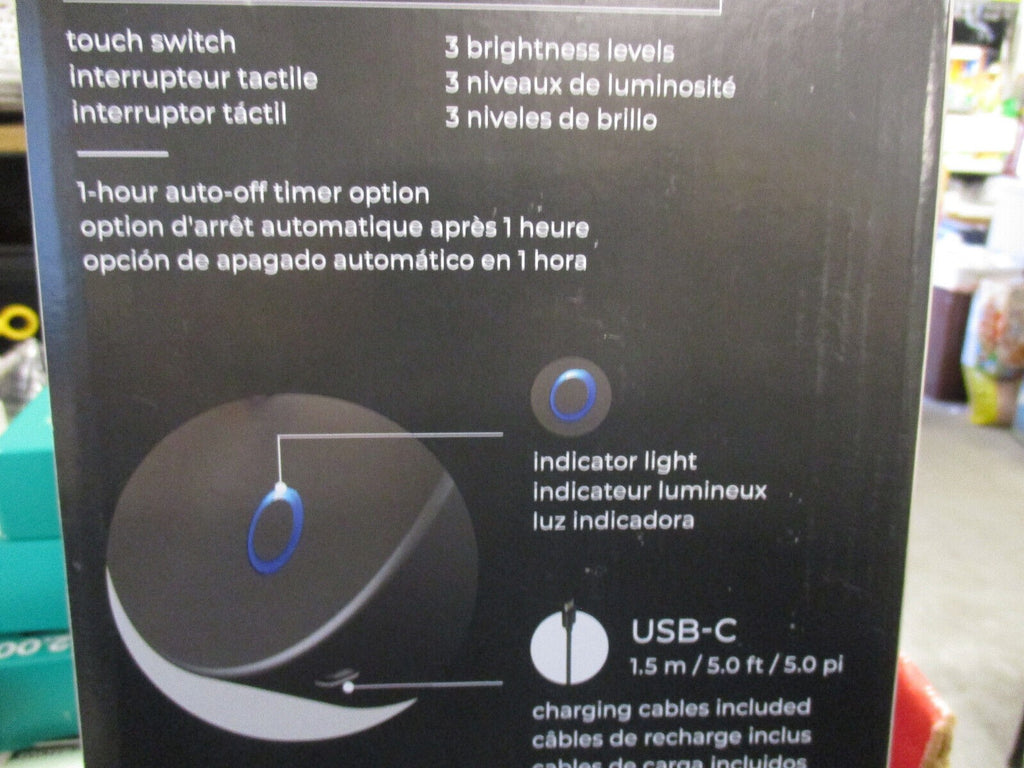 New As-Is Globe Wireless Rechargeable LED Integrated Wall Sconce - 2-Pack Matte Black Retail $41.00