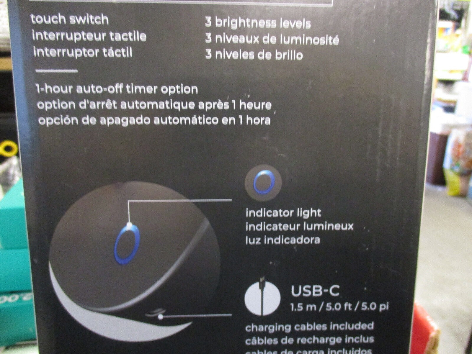 New As-Is Globe Wireless Rechargeable LED Integrated Wall Sconce - 2-Pack Matte Black Retail $41.00