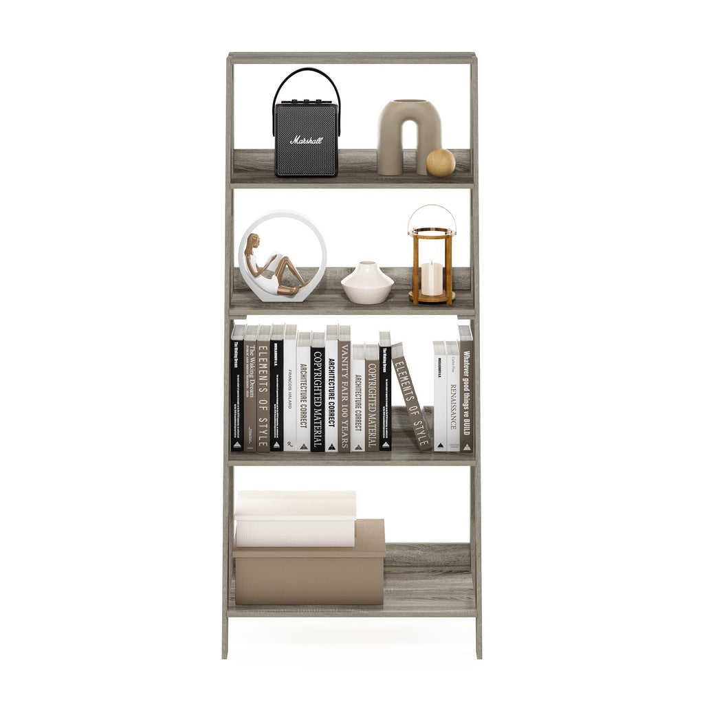 Furinno Ladder Bookcase Display Shelf, 5-Tier, French Oak Retail $46.00