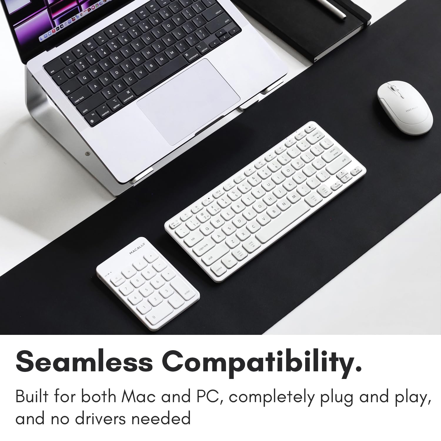 Open-Box New Macally Bluetooth 18-Key Rechargeable Wireless Numpad - White Retail $29.00