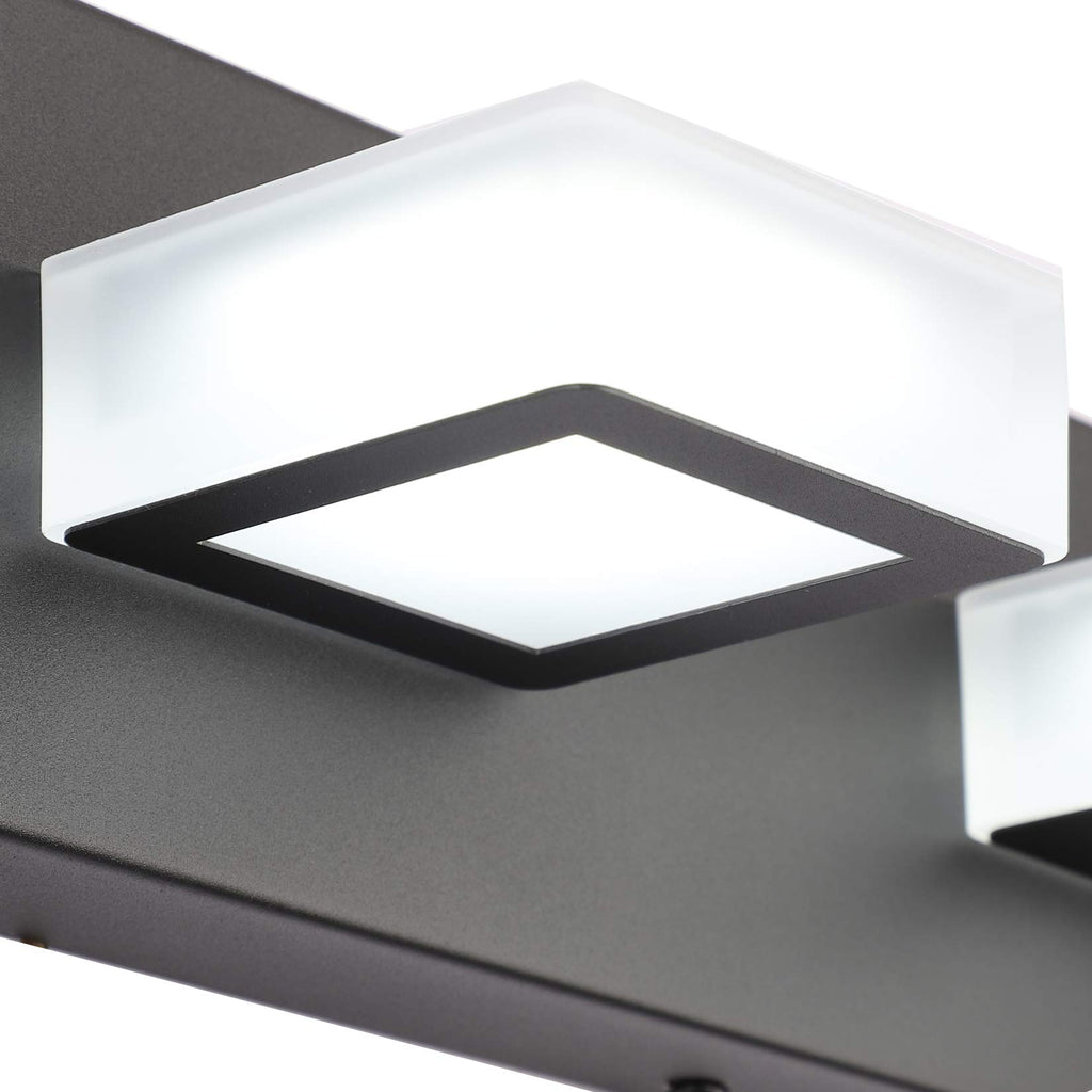 Modern Black LED 3-Light Acrylic Bathroom Vanity Wall Lighting Fixture Black-White