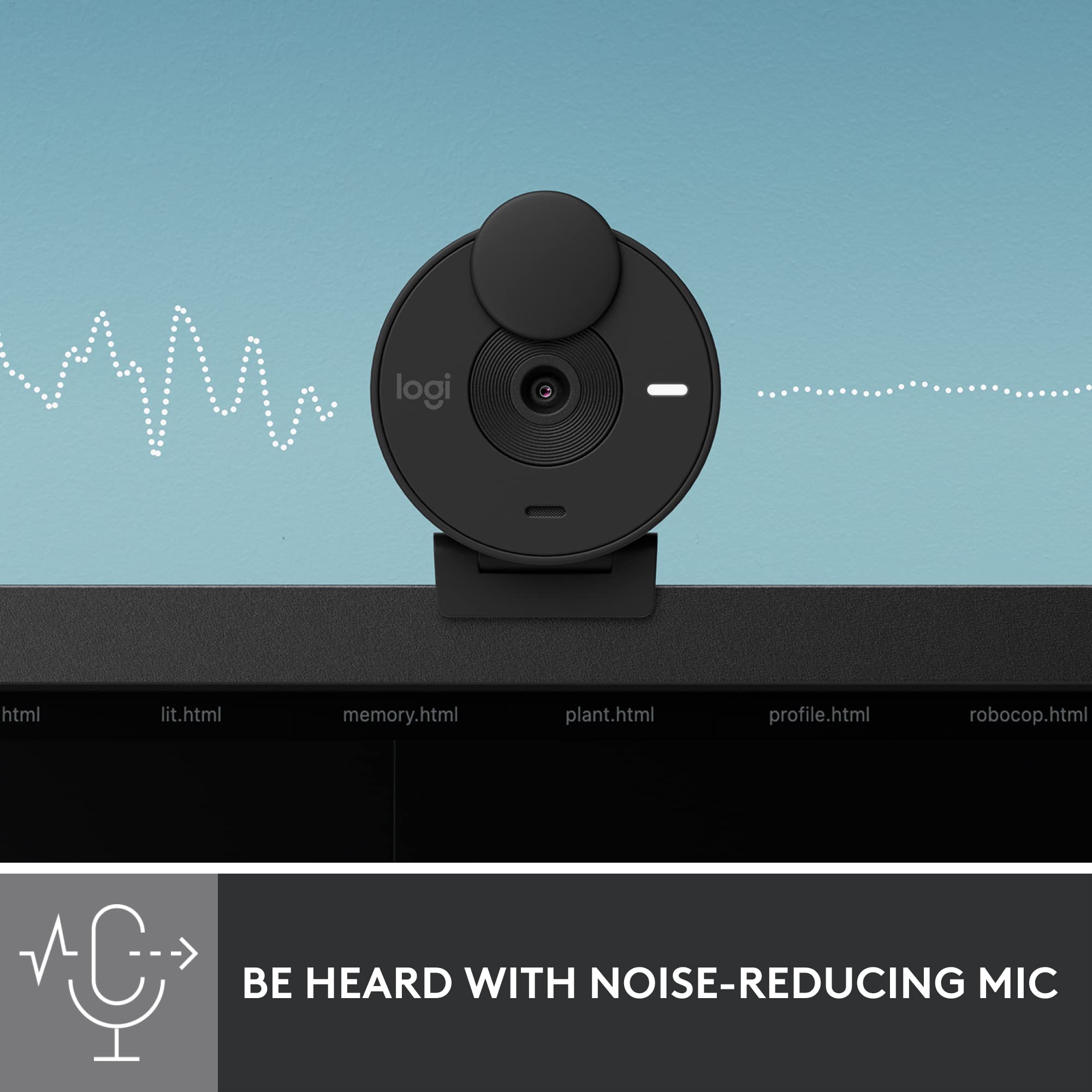 New Logitech Brio 301 Full HD Webcam with Privacy Shutter  Noise Reduction Mic