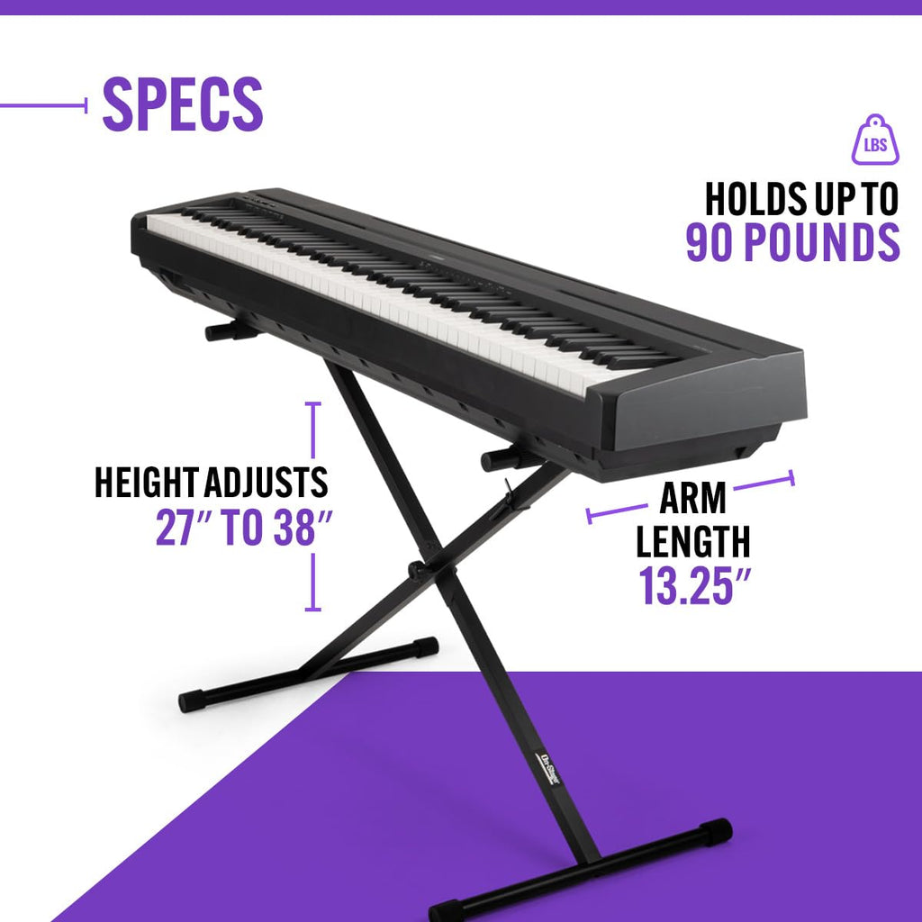 Single-X Adjustable Electronic Keyboard Stand KS7190 Black