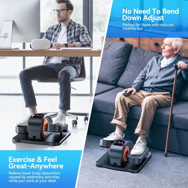 Under Desk Elliptical Machine Electric Leg Exerciser for Seniors