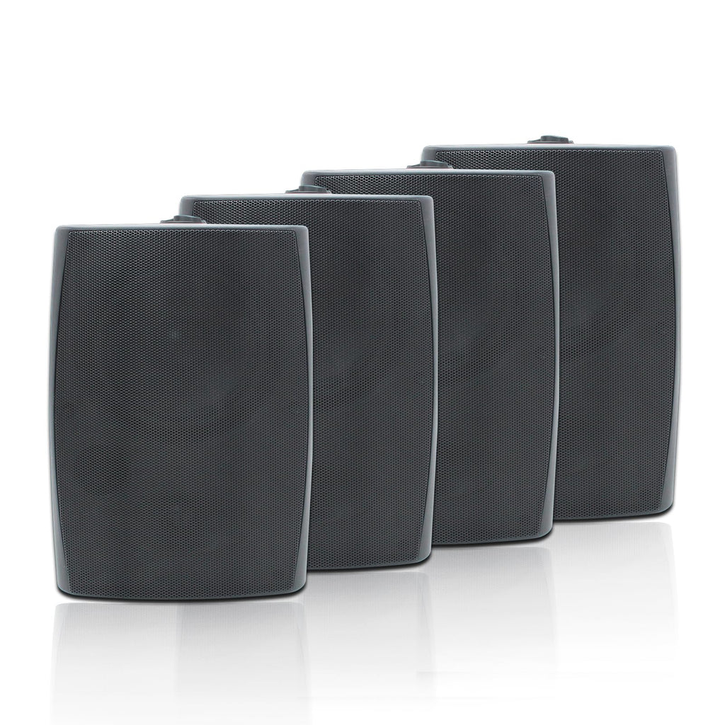 5 Inch Outdoor Wall-Mounted Speakers 800W Waterproof Black 4 Passive