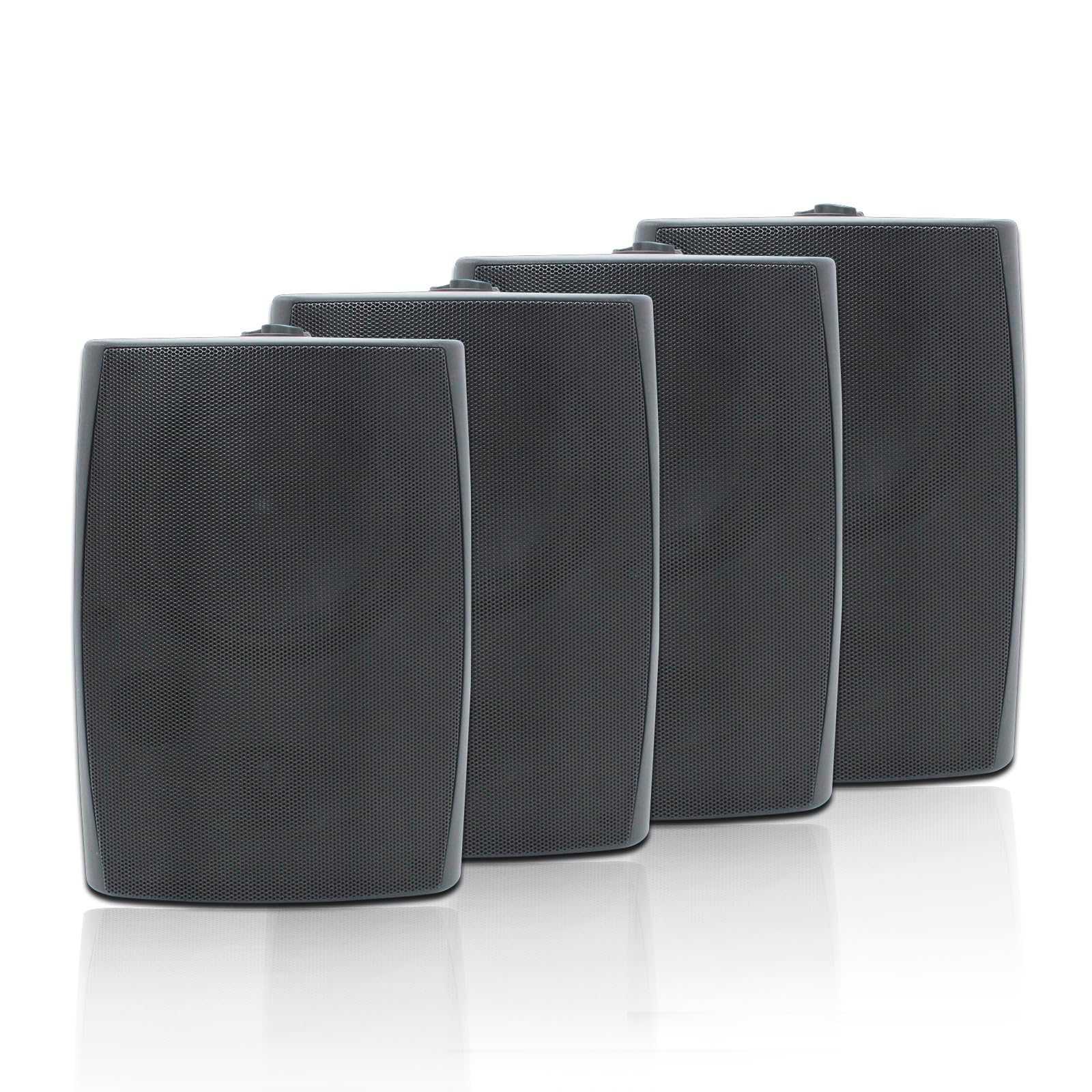 5 Inch Outdoor Wall-Mounted Speakers 800W Waterproof Black 4 Passive