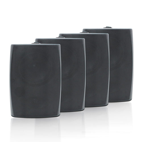 5 Inch Outdoor Wall-Mounted Speakers 800W Waterproof Black 4 Passive