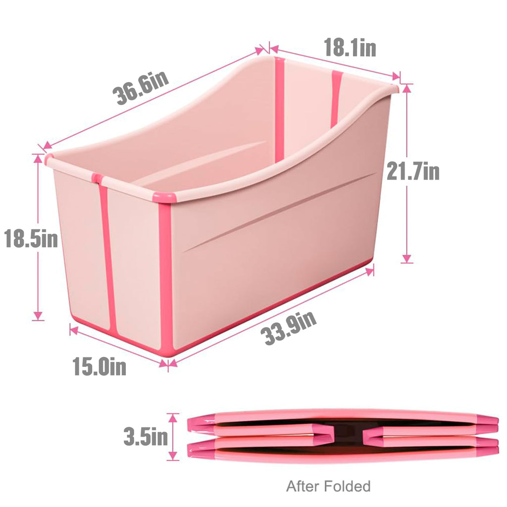 Pink Large Foldable Portable Baby Bathtub