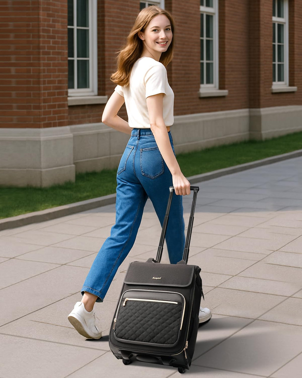 Open-Box New Arcoyard Rolling Laptop Backpack - Water-Resistant Travel For Women Retail $79.00