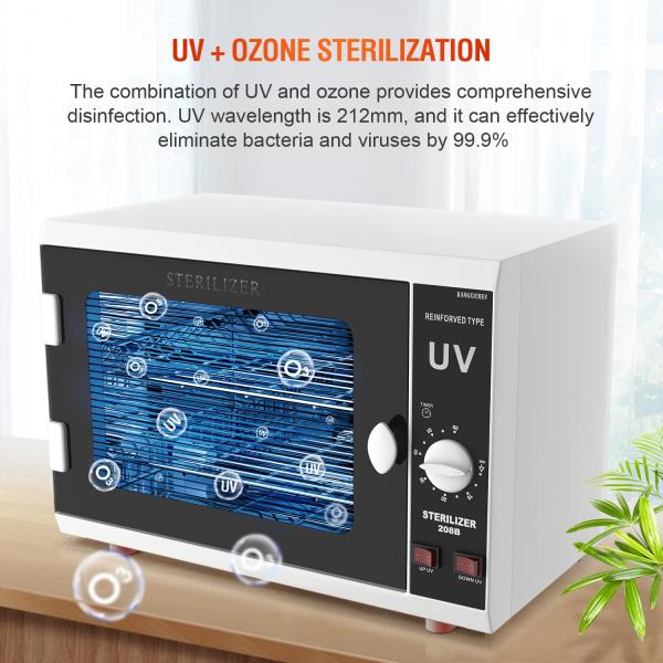 UV Sanitizer Cabinet. Dual Lamp UV Light Sanitizer Box with Timer Setting, Suitable for Cleaning of Various Items Retail $89.00