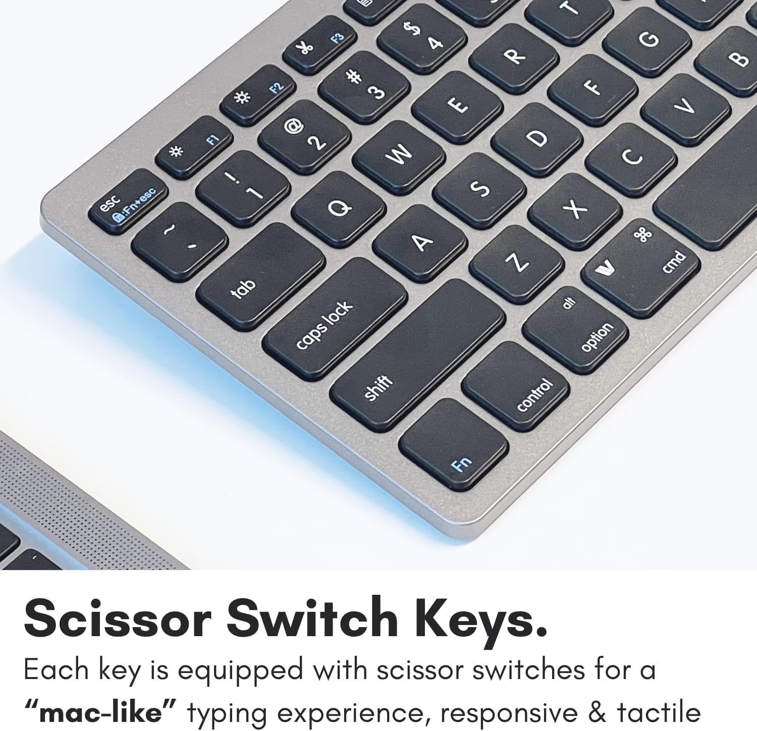 Open-Box New Macally Small USB Wired Compact Keyboard - 78 Scissor Keys Space Gray Retail $29.00
