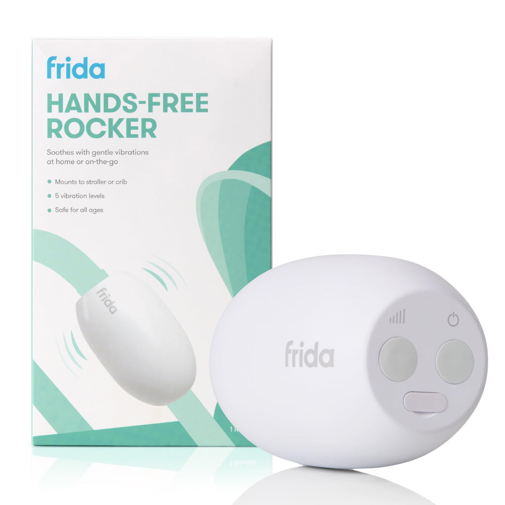 Frida Baby Hands-Free Rocker for Strollers  Cribs - 5 Vibration Levels White