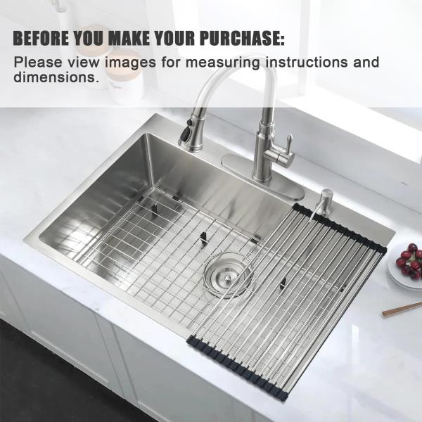 CTXBG2614 Sink Grid, Stainless Steel Bottom Grid 26-3/8" x 14-3/8" x 1-1/4" Single Sink Bowl Protector for Kitchen, Bathroom, Yard, Office, Basement, Garage Retail $45.00