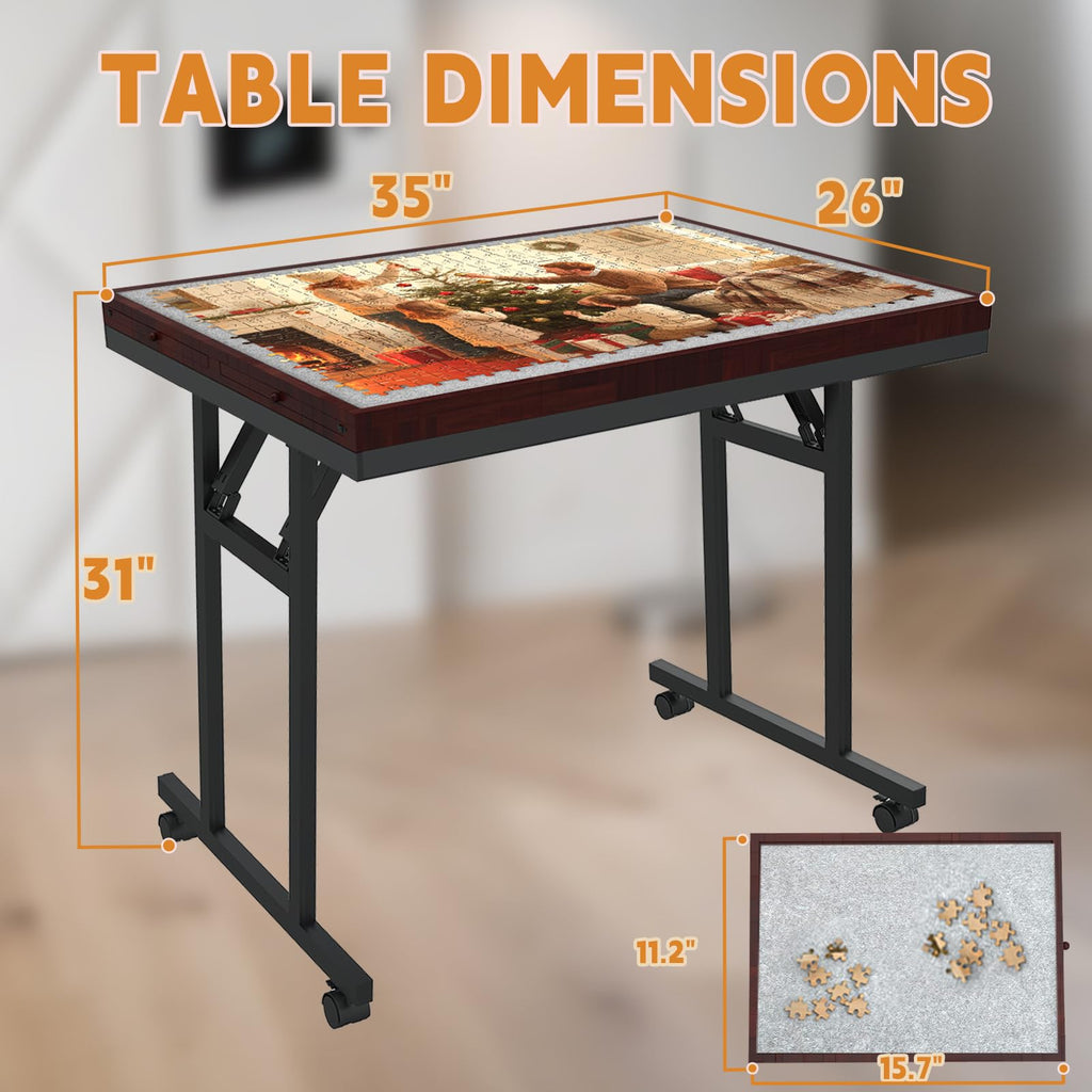New Doerpuz PPZTT1500-03 Folding Puzzle Table 1500 Pc 5-Angle Adj Drawers Retail $109.00