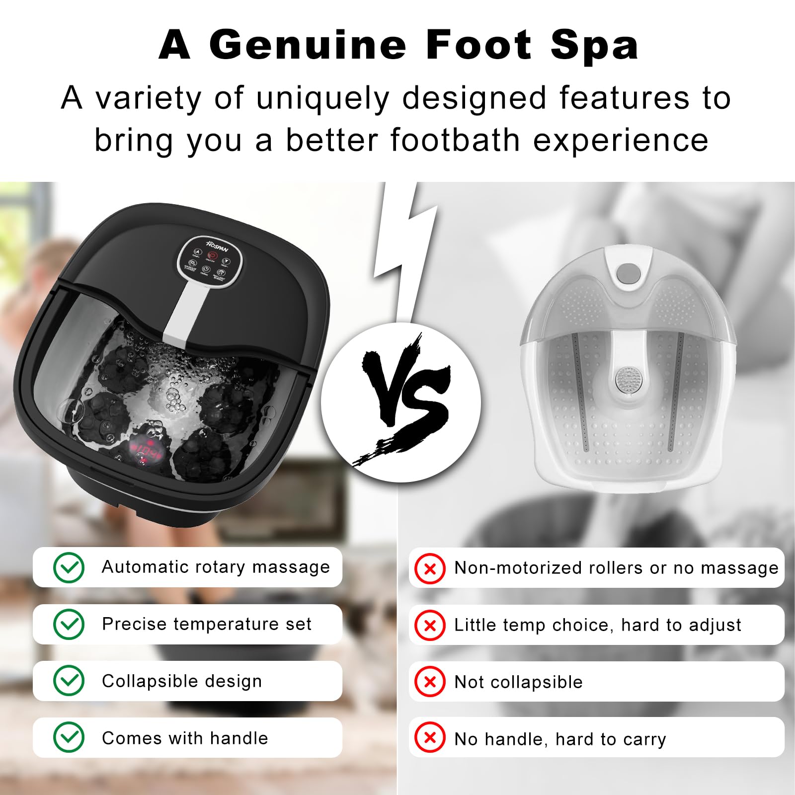HOSPAN Collapsible Electric Foot Spa